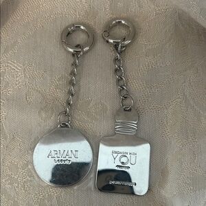 Giorgio Armani Silver Keychains